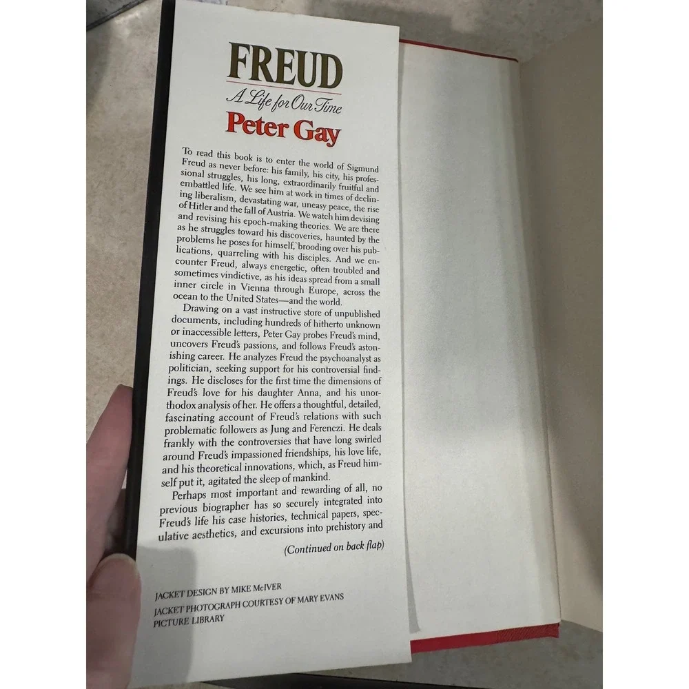 Freud A Life for Our Time Peter Gay Hardcover 1988 Biography 0393025179